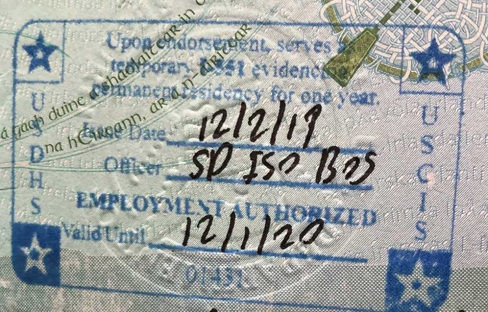 Temporary I551 Stamp in Passport Lally Immigration Services