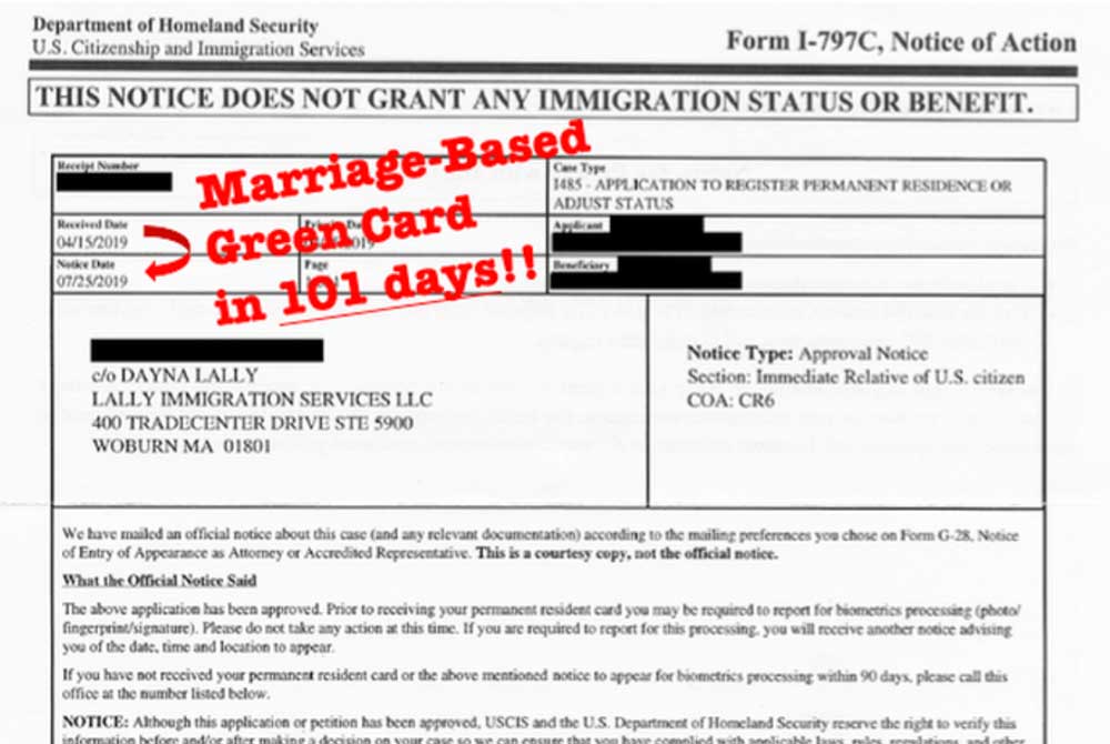Marriage-Based Green Card in 101 Days!! | Lally ...