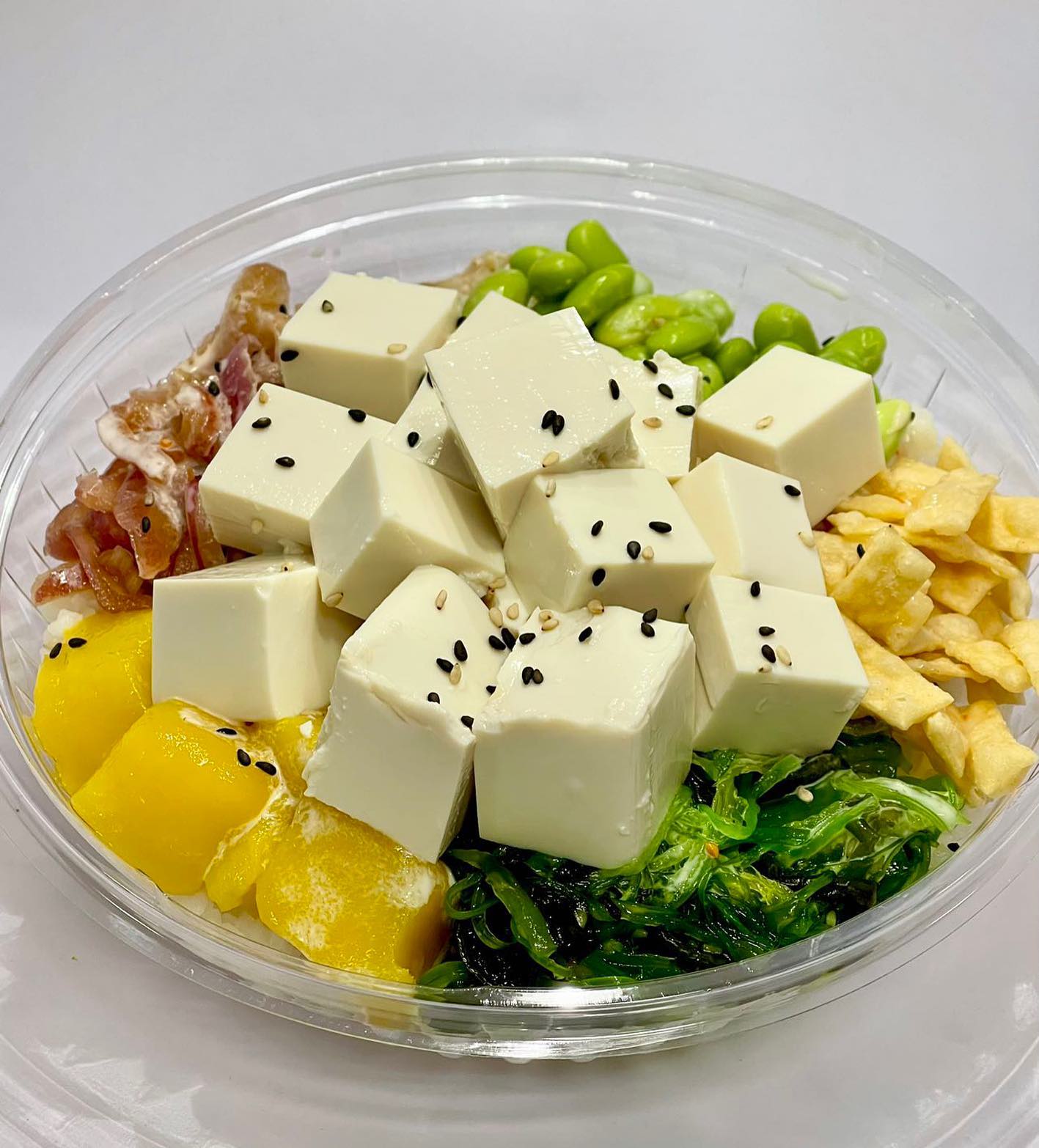 Jumbo organic tofu poke bowl!!! The OkiPoké