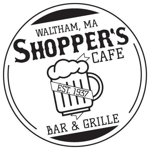 shoppers cafe logo sports bar restaurant waltham ma